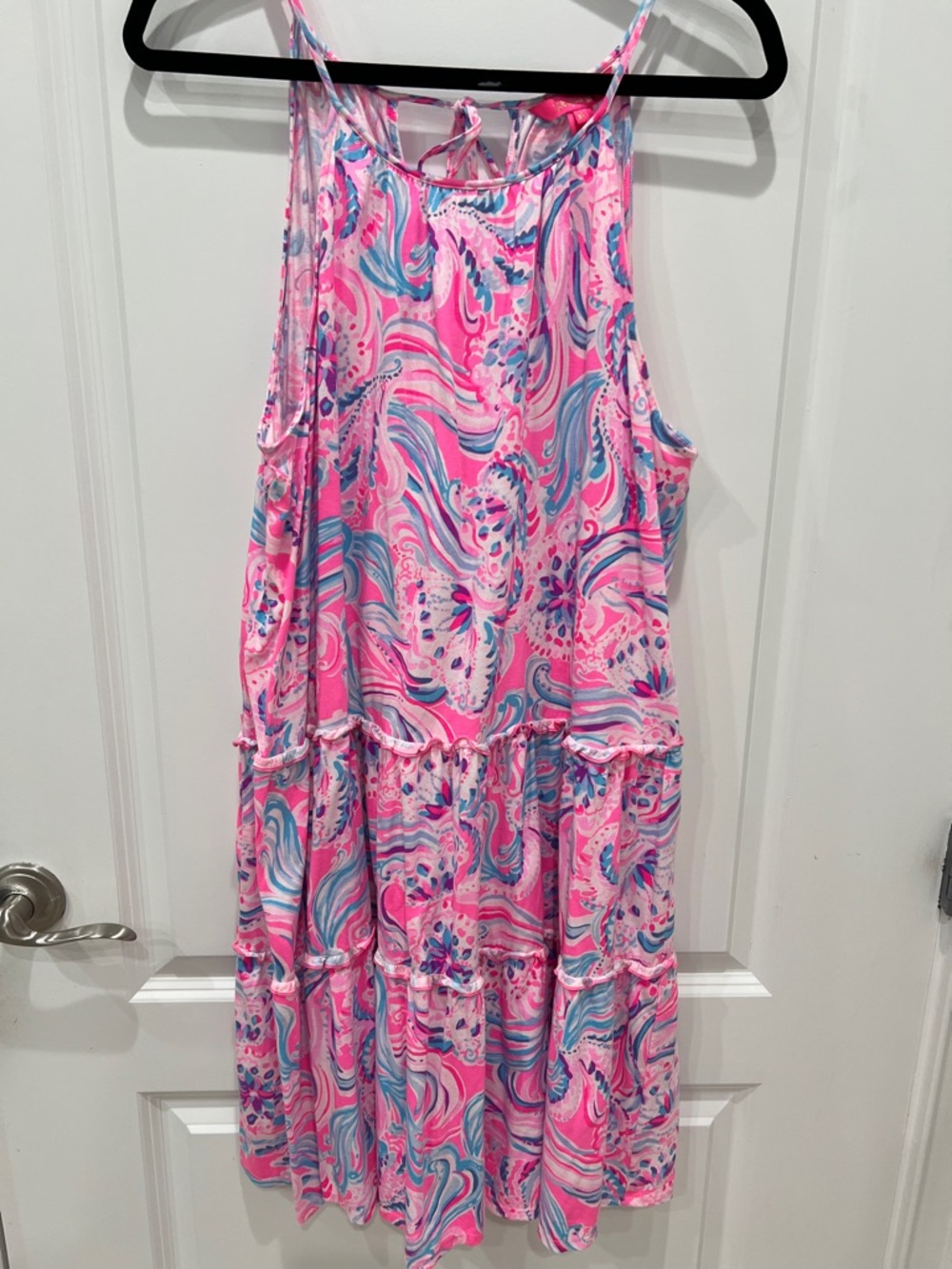 Lilly Pulitzer Pink and Blue Floral Print Dress